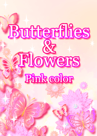 Butterflies&Flowers Pink color