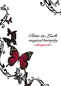 Rize in luck ,magical butterfly Red