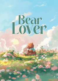lovely bear in garden