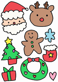 ハッピークリスマス サンタクロース