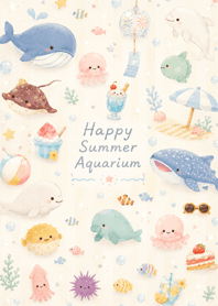 brown Happy Summer Aquarium
