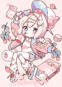 ちびねこ女子（いちごミルク）