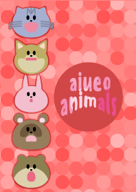 aiueo animals theme pink.
