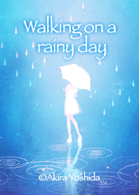 Walking on a rainy day