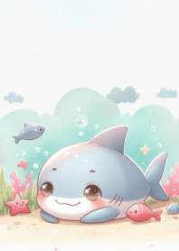Cute little round shark n.10