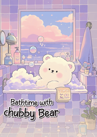 Bath time with chubby Bear