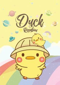 เป็ดน้อย ท้องฟ้าสายรุ้ง สีเหลือง