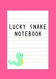 LUCKY SNAKE NOTEBOOK/FLASHY PINK