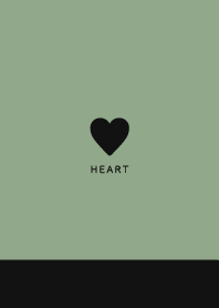 Moss Green&Black / Simple Heart