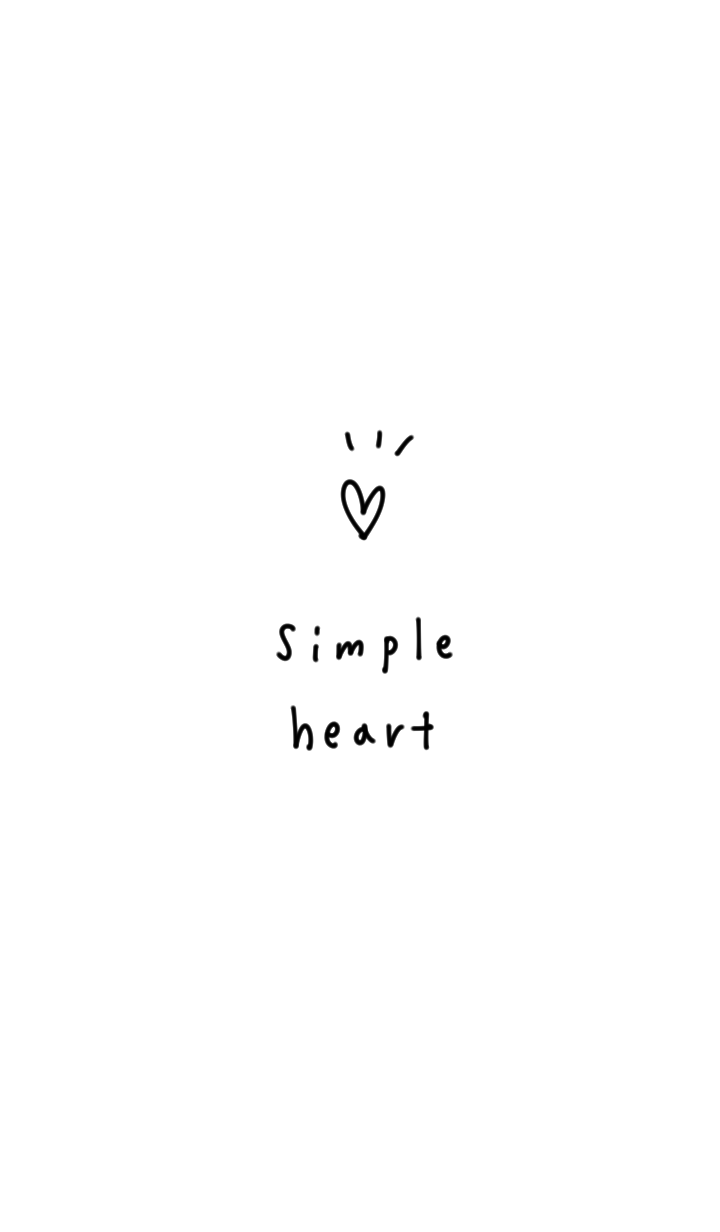 Simple heart black and white