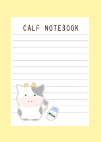 CALF NOTEBOOK-LIGHT YELLOW