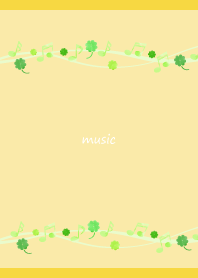 Clover Line of Music on yellow