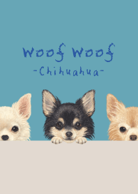 Woof Woof - Chihuahua L - TURQUOISE BLUE