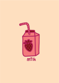 Simple Strawberry Milk Minimal Cafe