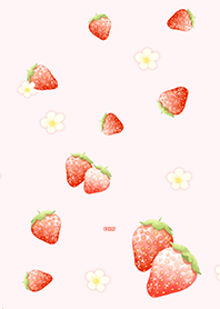 可愛的草莓花紋♪