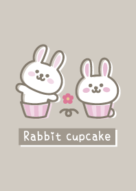 Rabbit cupcake <Flower> greige