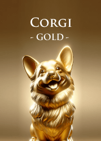 金運の上がる黄金のコーギー