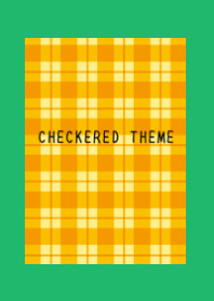 ORANGE CHECKERED THEME-GREEN-WHITE