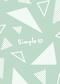 Simply white triangle Green from Japan