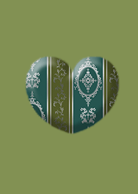 Antique Heart Green