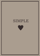 SIMPLE HEART =smokey brown=
