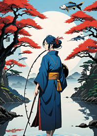 Mountain, Sea, and Moonlit Night 9B5574