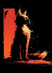 A flame rising in the dark