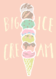 I love many Icecream -pink beige