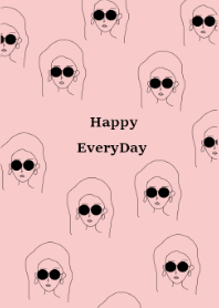 -Happy Everyday- (black pink)