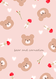 Bear, carnation and heart babypink09_2