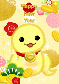 Happy New Year(2025, gold medal, snake )