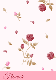 花 002 【玫瑰×深紅色】