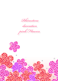 Rhinestone decoration pink Flowers