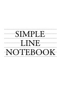 SIMPLE LINE NOTEBOOKj-WHITE