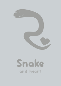 Snake & heart Sky Gray