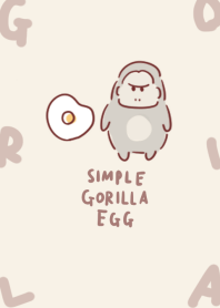 simple gorilla fried egg beige.