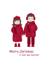 散歩に行きましょう˙クリスマス（真っ白）