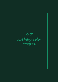birthday color - September 7