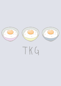 生雞蛋拌飯 : TKG 藍色的