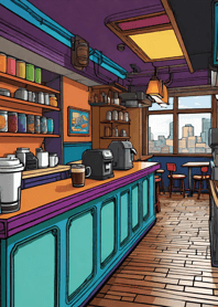 居心地の良いカフェ 6D16B6