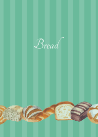 Bread Day on blue green