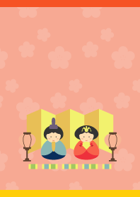 ひな祭りの日 赤と黄色