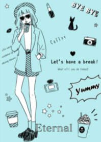 break girl blue