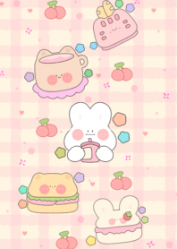 Rabbit eats milk tea3