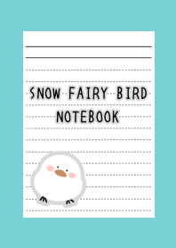 SNOW FAIRY BIRD NOTEBOOK-MINT GREENj