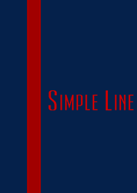 SIMPLE LINE*navy and red