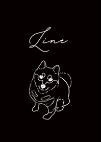 Shiba dog -black-