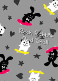 Rock rabbit and skull skateboard