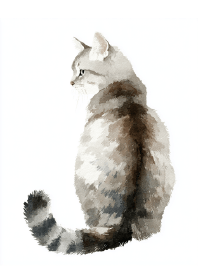 水彩虎斑：向時光回眸