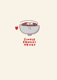 simple Zenzai heart beige